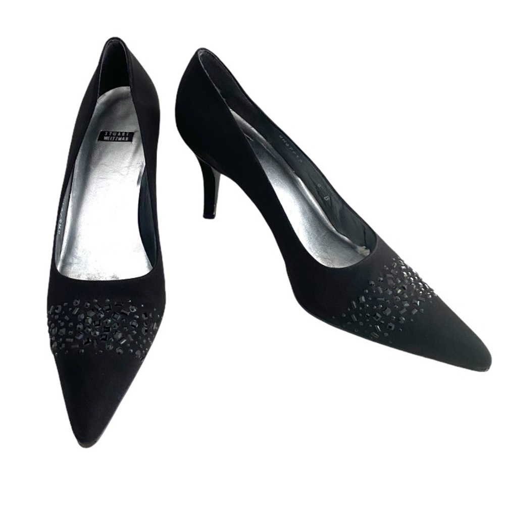 Stuart Weitzman shoes fabric and rhinestones 9US